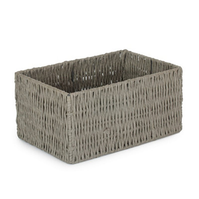 Red Hamper Large Grey Paper Rope Storage Basket from B&Q