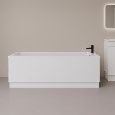 Plum&clay Romeo Matt White Front Bath Panel (L)1800mm from B&Q