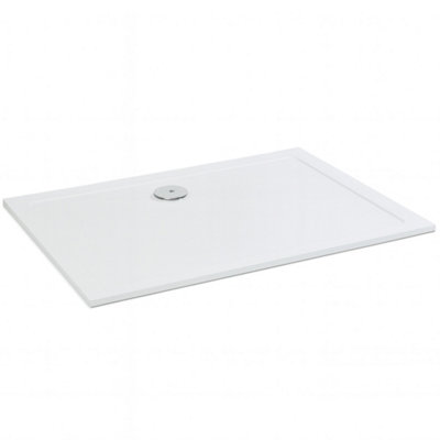 Plum&clay Magnesa White Rectangle Low Profile Shower Tray (L)1700mm (W)700mm (H)30mm from B&Q