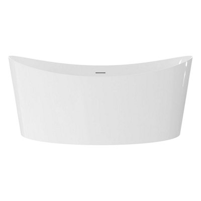 Plum&clay Mira Matt White Double Ended Acrylic Freestanding Bath (L)1740mm (W)800mm from B&Q