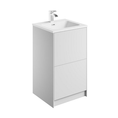 Plum&clay Borneo White Freestanding Vanity Unit & Basin Set (W)500mm (H)855mm from B&Q