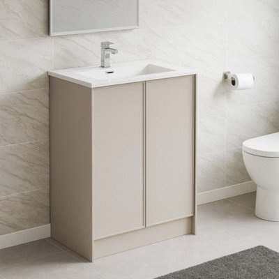 Plum&clay Jenner Light Pink Freestanding Vanity Unit & Basin Set (W)600mm (H)855mm from B&Q