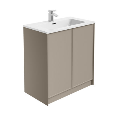 Plum&clay Jenner Light Grey Freestanding Vanity Unit & Basin Set (W)800mm (H)855mm from B&Q