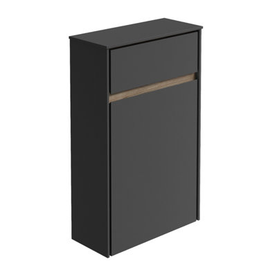 Plum&clay Norton Black & Oak Back To Wall Toilet Wc Unit from B&Q