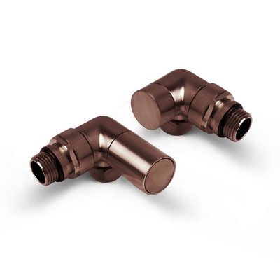 Plum&clay Pair Of Round Bronze Corner Radiator Valves from B&Q
