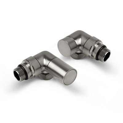 Plum&clay Pair Of Round Nickel Corner Radiator Valves from B&Q