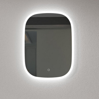 Plum&clay Arlo Led Illuminated Heated Anti-Fog Bathroom Mirror (W)50Cm (H)70Cm from B&Q