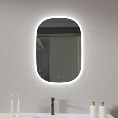 Plum&clay Arlo Led Illuminated Heated Anti-Fog Bathroom Mirror (W)60Cm (H)80Cm from B&Q