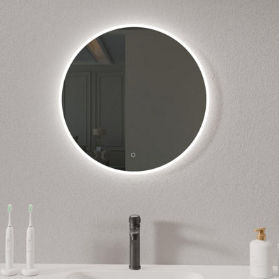 Plum&clay Soren Round Heated Anti-Fog Led Illuminated Bathroom Mirror (W)60Cm (H)60Cm from B&Q