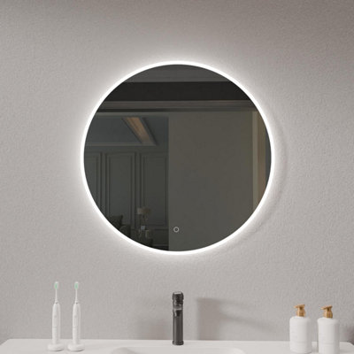 Plum&clay Soren Round Heated Anti-Fog Led Illuminated Bathroom Mirror (W)80Cm (H)80Cm from B&Q