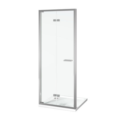 Plum&clay Clara Chrome Bi-Fold Shower Door (W)760mm from B&Q