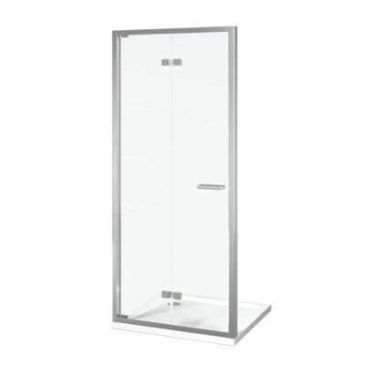 Plum&clay Clara Chrome Bi-Fold Shower Door (W)800mm from B&Q