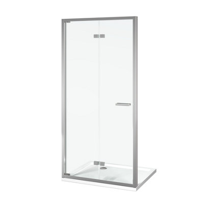Plum&clay Clara Chrome Bi-Fold Shower Door (W)900mm from B&Q