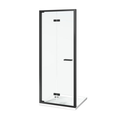 Plum&clay Clara Black Bi-Fold Shower Door (W)760mm from B&Q