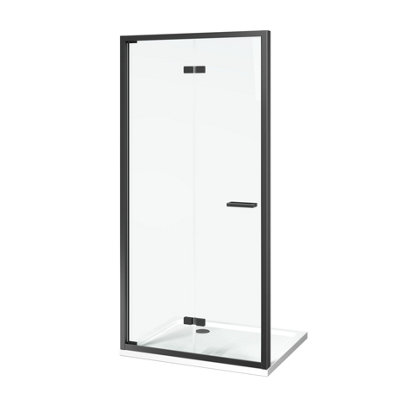 Plum&clay Clara Black Bi-Fold Shower Door (W)900mm from B&Q