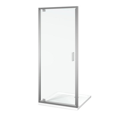 Plum&clay Clara Chrome Pivot Shower Door (W)800mm from B&Q