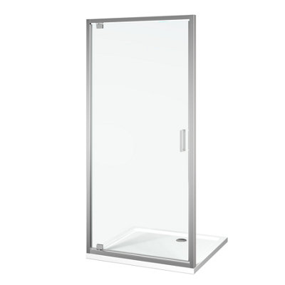 Plum&clay Clara Chrome Pivot Shower Door (W)900mm from B&Q