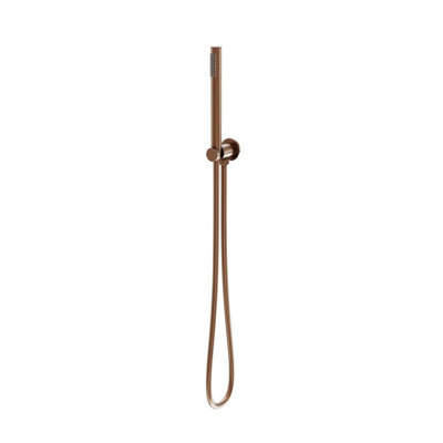 Plum&clay Emilia Brushed Bronze Round Single Function Shower Handset With Holder from B&Q