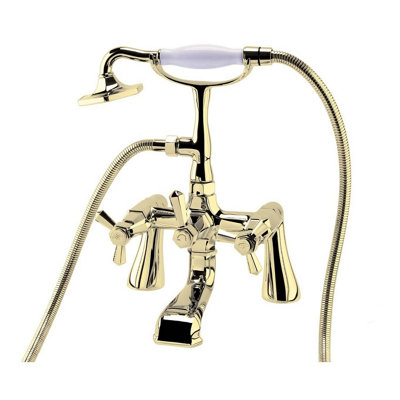 Plum&clay Marena Gold Bath Shower Mixer Tap from B&Q