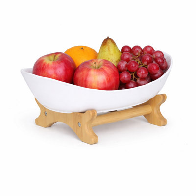Magna Retail Tiered Fruit Bowl 1-Tier Serving Platters For Parties Serving Bowls For Snacks & Dessert Afternoon Tea Stand Serveware from B&Q