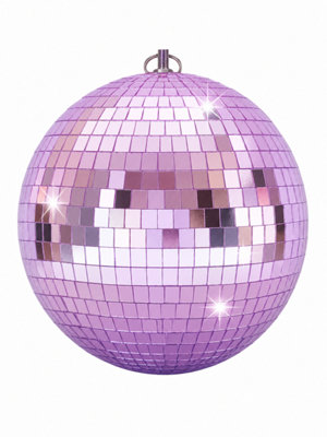 Magna Retail Mirror Disco Ball Hanging Silver Glitter Ball Disco Light Effect Lightweight Mirror Decoration Parties20Cm In Lilac from B&Q
