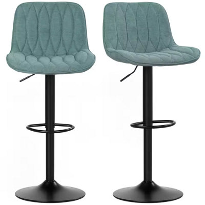 Set Of 2 Modern Blue Armless Bar Stools from B&Q
