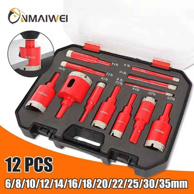 12Pcs Diamond Drill Bit Set 6-35mm Hole Saw For Glass Marble Granite Tile from B&Q