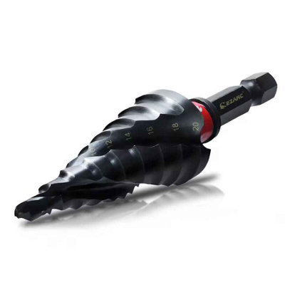Step Drill Bit 4 To 20mm M35 Spiral Flute 1 By 4 Hex Shank  Coated For Metal And Wood from B&Q