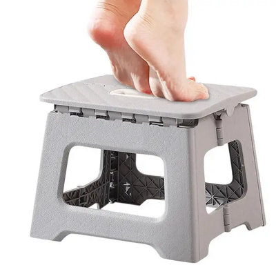  - Portable Folding Saddle Stool Plastic Chair For Camping And Fishing