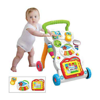 2In1 Baby Walker First Steps Activity Bouncer Musical Toys Car Along from B&Q