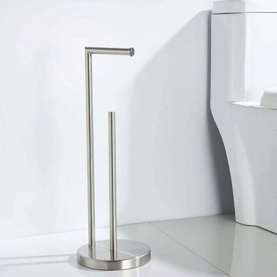  - Freestanding Toilet Paper Holder SilverHeavy Base