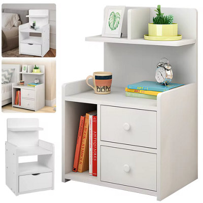 Modern Bedside Table With Drawer Bedroom Storage Cabinet from B&Q