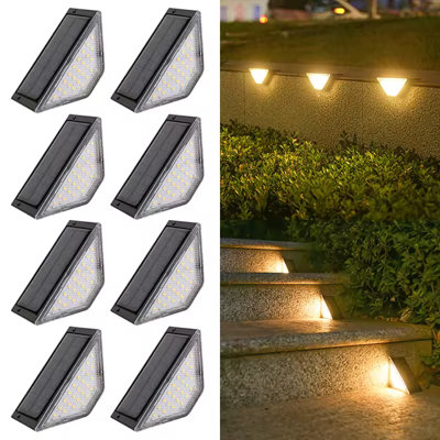  - 8Pcs Solar Step Lights Waterproof Led Deck Lights For Outdoor Patio Yard