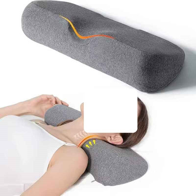  - Memory Foam Cervical Pillow Ergonomic Contour For Side Sleepers Dark Gray