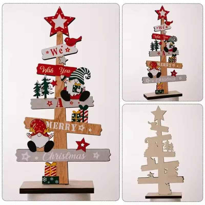 Wooden Desktop Artificial Christmas Tree from B&Q