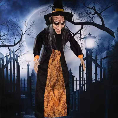 Animated Talking Halloween Witch Decor With Red Eyes For Indoor Outdoor Use from B&Q