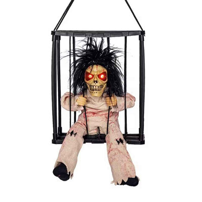 Halloween Talking Skull Ghost Decoration With Glowing Eyes And Sound from B&Q