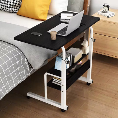 Height Adjustable Mobile Rolling Computer Pc Laptop Over Bed Desk Overbed Desk from B&Q