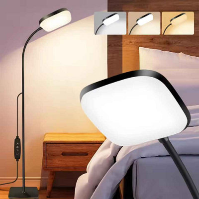 18W Led Floor Lamp Touch Control Adjustable Brightness 360 Gooseneck from B&Q