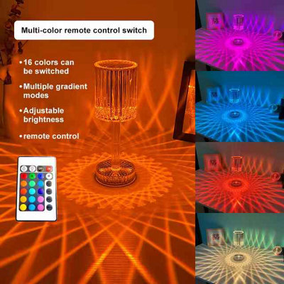 Crystal Touch Table Lamp Rechargeable Led Night Light from B&Q