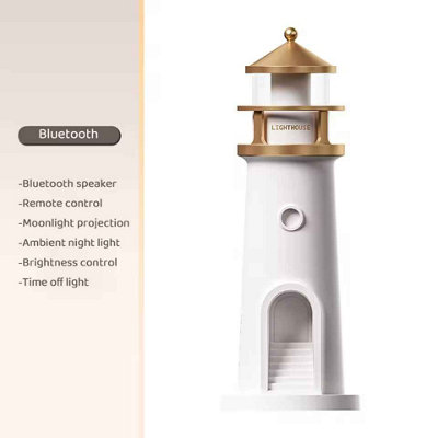  - Moon Projection Lighthouse Night Light With Bluetooth
