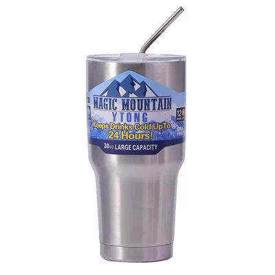 B&Q 900Ml Stainless Steel Insulated Thermos Cup With Straw Travel Bottle Black