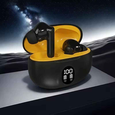 B&Q Wireless Bluetooth 5.3 Earbuds With Enc And Led Display