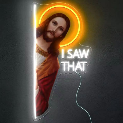  - Neon Sign God Neon Wall Decoration With Adjustable Brightness Led Light