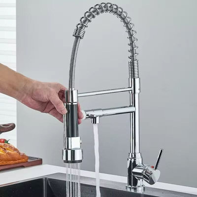  - Kitchen Sink Faucet Pull Down Hot And Cold Water Mixer2 Mode Tap