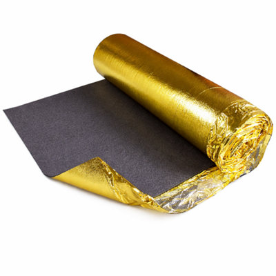 Accent Floors and Walls Sonicstep 5mm Gold Wood & Laminate Flooring Underlay (60M² 4 X Rolls)Integrated Damp Proof Membrane from B&Q