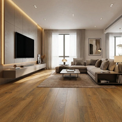 B&Q -  Alberta Natural Oak 8812 8mm Click Laminate Flooring (1.99 M² Pack)