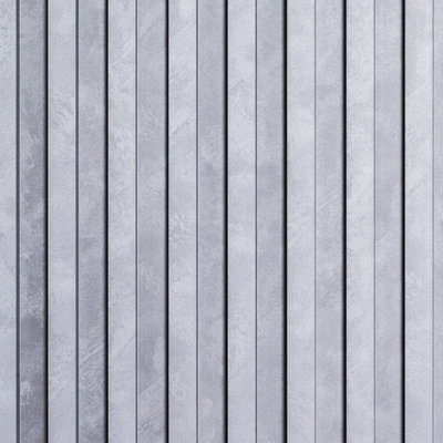 Wood Panel Co Modern Fluted Wall Panels For Feature & Media Walls Water-ResistantFire-RatedEasy Install In Silver Mist Box from B&Q