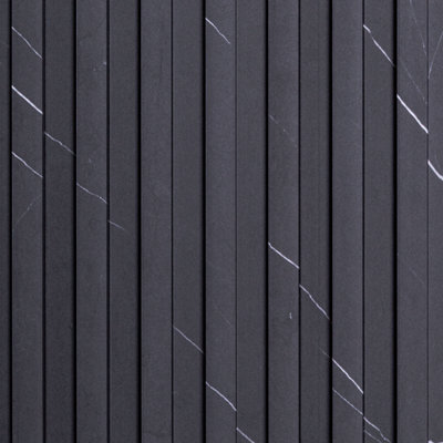 Wood Panel Co Modern Fluted Wall Panels Feature & Media Walls Water-ResistantFire-RatedEasy Install In Nero Venato Pietra Grigia Box from B&Q