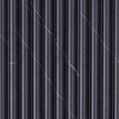 Accent Floors and Walls Modern Textured Wpc Wall Panels 600mm X 2500mm In Fluted Nero Venato Flute from B&Q